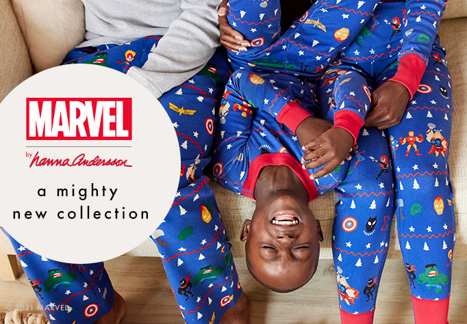 marvel by hanna andersson. a mighty new collection